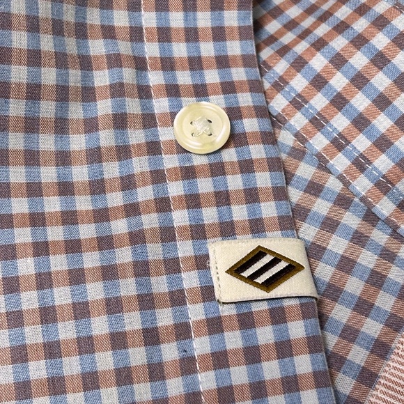 Joseph Abboud Check Dress Shirt Cotton Button Down Collar Long Sleeve Luxury - Picture 9 of 15